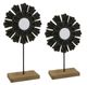 A & B Home Carlos 2-Piece Black Statuary Set-0