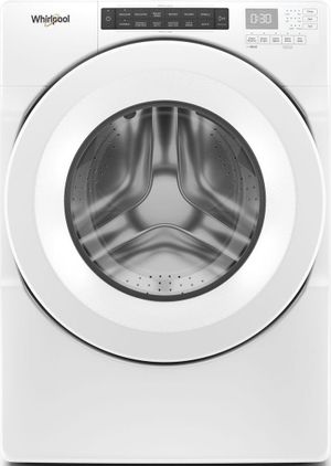 front view of the Whirlpool® 4.3 Cu. Ft. White Front Load Washer