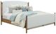 Flexsteel® Verona Brown Oak/Cream King Upholstered Panel Bed-0