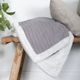 Concept ZZZ White/Gray 50x70 Matelasse & Faux Fur Throw-1