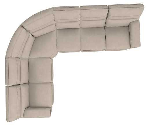 La-Z-Boy® Ava Ivory Leather Reclining Sectional with Custom Layout Options-3