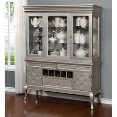 Furniture of America® Amina Champagne Hutch and Buffet Set