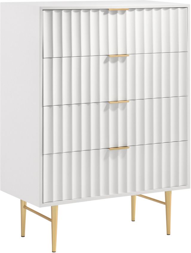 Meridian Furniture Modernist White Gloss Chest-0