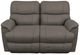 La-Z-Boy® Trouper Gray Leather Manual Reclining Loveseat-1