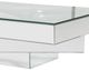 Michael Amini® Montreal™ Glass Top Rectangular Cocktail Table with Mirrored Base-3