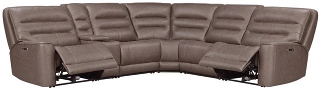 Parker House® Lawson 6-Piece Sydney Brunette Power Reclining L-Shape Sectional-2