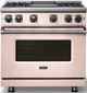 Viking® 7 Series 36" Blush Pro Style Liquid Propane Gas Range with Griddle-2