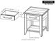 International Furniture Direct Teak Stained Dark End Table-2