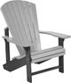 C.R. Plastic Generation Line Slate/Light Grey Classic Adirondack Outdoor Chair-0