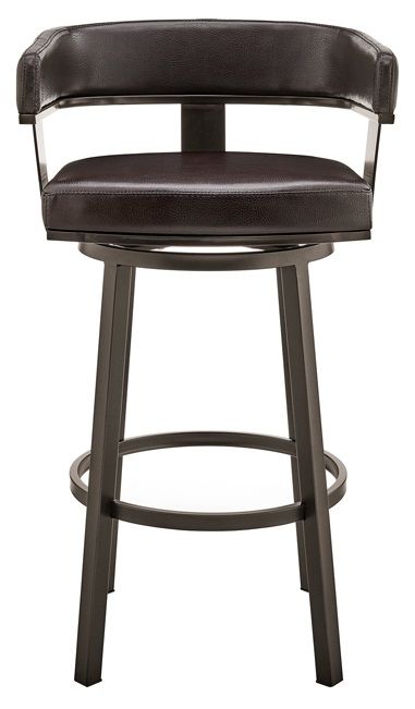 Armen Living Lorin Chocolate 26" Swivel Counter Stool-1