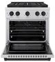 ZLINE Autograph Edition Paramount 30" 4.2 Cu. Ft. Stainless Steel Gas Range with 4 Burner DuoPro™ Cooktop, Convection Gas Oven and Matte Black Accents-1