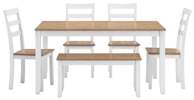 Signature Design by Ashley® Gesthaven 6-Piece Natural/White Dining Table Set-1
