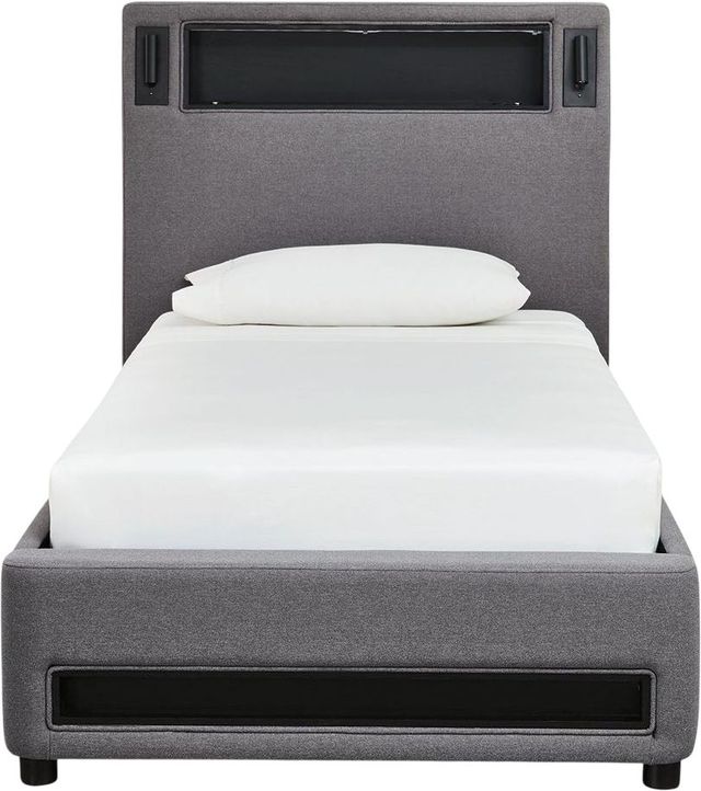 Signature Design by Ashley® Verishaw Gray Twin Upholstered Panel Bed-2