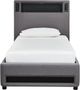 Signature Design by Ashley® Verishaw Gray Twin Upholstered Panel Bed-2