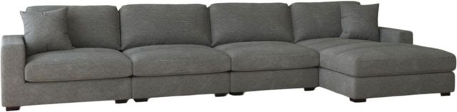 Elements International Arizona 4-Piece Steno Charcoal Right-Arm Facing Sectional and Chaise-0