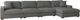 Elements International Arizona 4-Piece Steno Charcoal Right-Arm Facing Sectional and Chaise-0