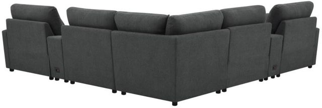 Coaster® Collins 7-Piece Dark Gray Modular Power Reclining Sectional-3