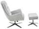 Homelegance® Parker 2-Piece Gray Swivel Chair with Ottoman Set-3