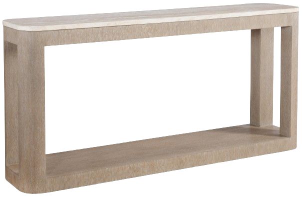 Bernhardt Living Loggia Beige Console Table with Aria Base-0
