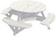 C R Plastics White Picnic Table-0