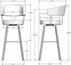 Amisco Customizable Grissom Swivel Spectator Stool-2