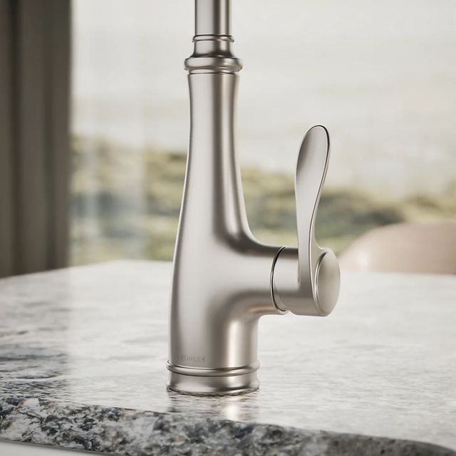 KOHLER® Bellera® Vibrant Stainless Single-Handle Bar Sink Faucet-3