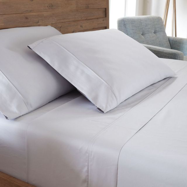 GhostBed® GhostSheets Premium Supima Cotton and Tencel Luxury Soft Grey King Sheet Set-3