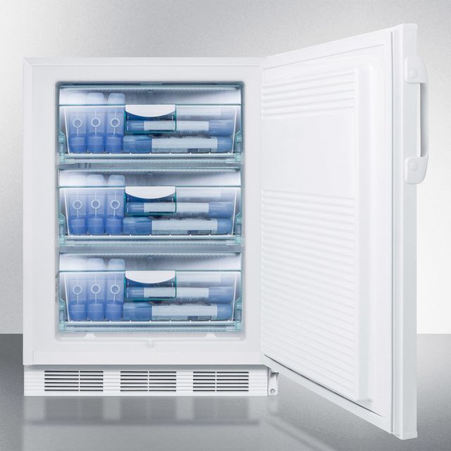 Accucold® 24" 3.2 Cu. Ft. White Built In Under The Counter Upright Freezer-2