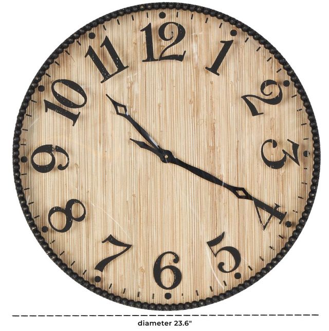 Deco Marche Light Brown Distressed Wall Clock-3