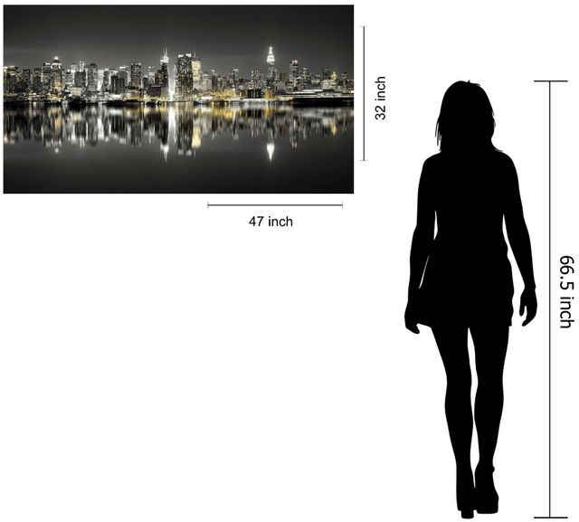 Classy Living Gilded Skyline: New York Reflections Wall Art-2