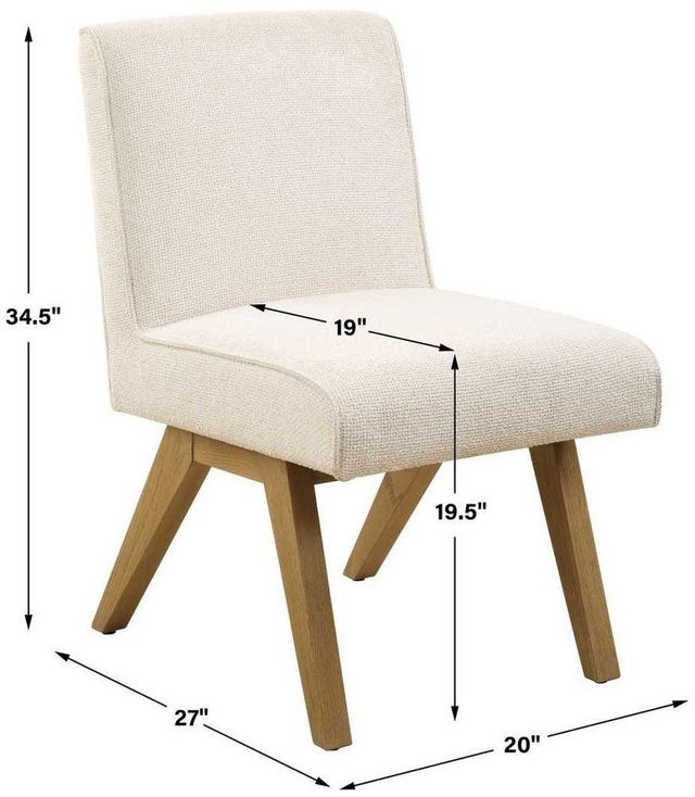 Uttermost® Blakely Oak/Snow Dining Side Chair-2