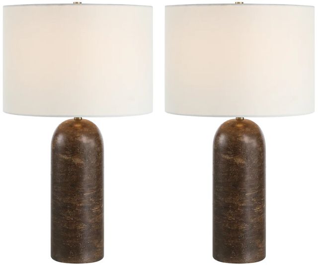 Renwil® Everren Dorato 2-Piece Dark Brown Table Lamp Set-2