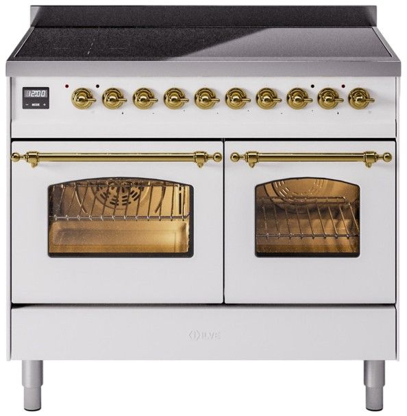 Ilve® Nostalgie II Series 40" White Pro Style Induction Range-0