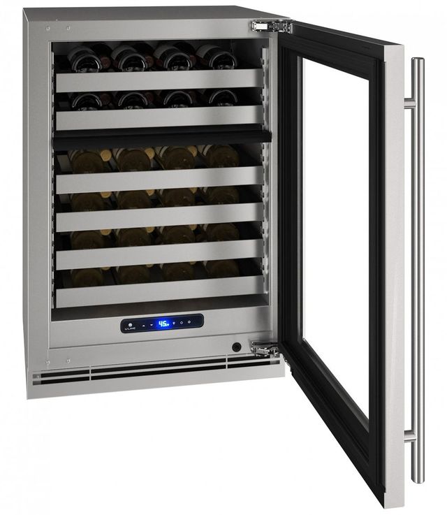 U-Line® 24" 5.1 Cu. Ft. Stainless Steel Wine Cooler-2