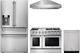 Thor Kitchen® 4 Piece Stainless Steel Gas Kitchen Package-0