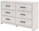 Signature Design by Ashley® Cayboni Whitewash 6-Drawer Dresser-2