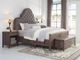 Urban Collections by Yutzy Woodworking Amador Hill Retreat White Oak Full Tufted Upholstered Arch Bed-0