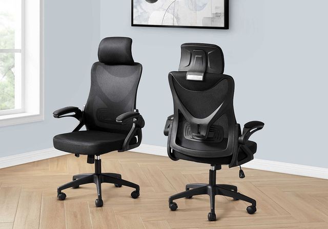Monarch Specialties Inc. Black Mesh Office Chair-2