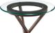 Magnussen Home® Beaufort Glass/Dark Oak Round End Table-1