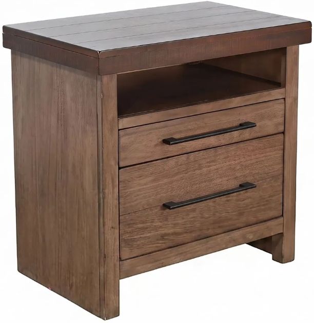 Sunny Designs™ Boise Tobacco Nightstand with Lights and Power-0