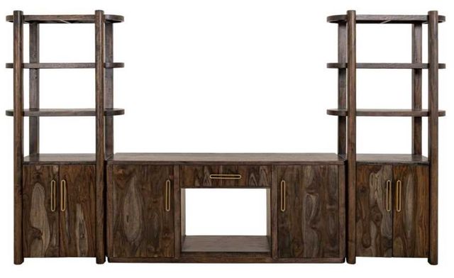 International Furniture Direct Balam Stained Dark TV Stand-0
