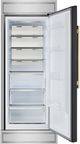 FORNO® Maderno Espresso 32" 13.6 Cu. Ft. Black Built-In Convertible Column Refrigerator with Antique Brass Handles-5