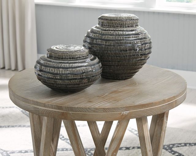 Signature Design by Ashley® Glasslore Light Grayish Brown End Table-3