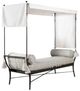 Century® Customizable Andalusia Aluminum Outdoor Settee Canopy Sofa-0