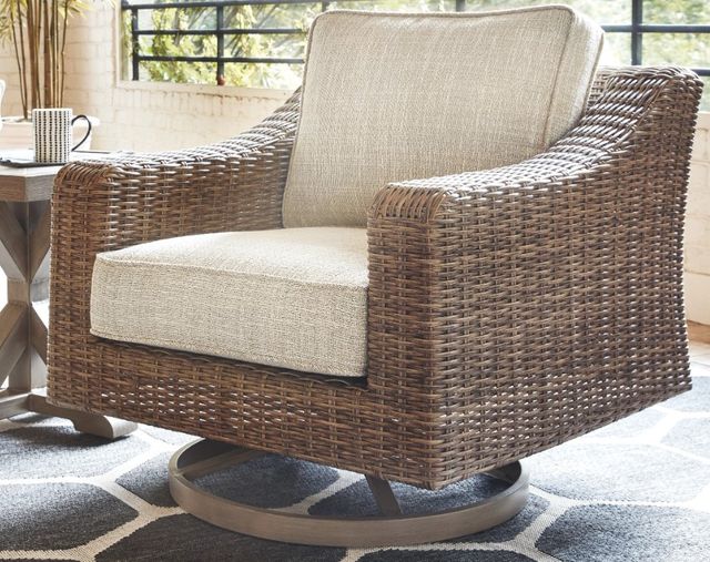 Signature Design by Ashley® Beachcroft Beige Swivel Lounge Chair-3
