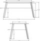 Amisco Customizable Lidya Rectangular Table with 60" Walnut Veneer Top-1
