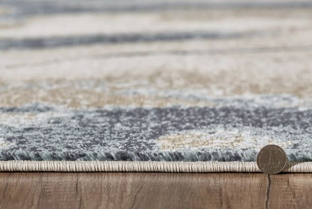 KAS Rugs Avalon Blue/Ivory Wonder 5'x8' Area Rug-2
