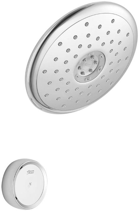 American Standard Spectra Polished Chrome 7" 4-Function Touch Water-Saving Showerhead with Wall-Mounted Remote-0