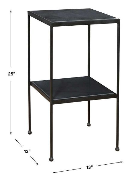 Uttermost® Sherwood Matte Black Accent Table-2