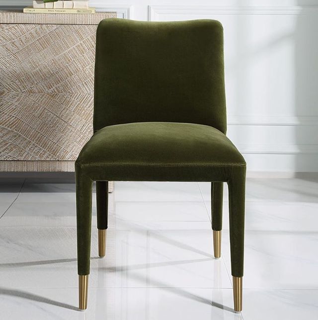 Uttermost® Conifer 2-Piece Moss Dining Chair-2